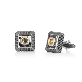 Men's Cufflinks – Square Cufflinks - Moritz Glik black diamond