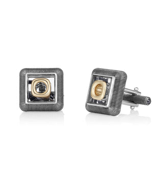 Men's Cufflinks – Square Cufflinks - Moritz Glik black diamond