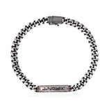 Men's Curb Chain Bracelet Men's - Moritz Glik excluded Men's black diamond