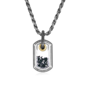 Men's Dog Tag Small Necklace - Moritz Glik black diamond