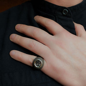 Men's Signet Ring Men's - Moritz Glik Elos excluded black diamond