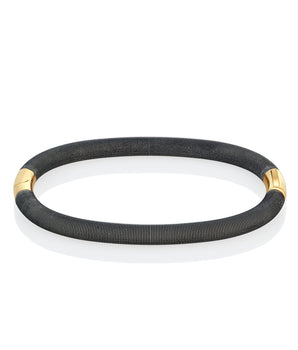 Men's Textured Bangle Bracelet Men's - Moritz Glik Ready to Ship black diamond