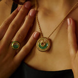 Mola 18 Necklace Emerald Necklaces - Moritz Glik Ready to Ship emeralds