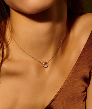 Naipe Circle Necklace Necklaces - Moritz Glik Ready to Ship diamonds