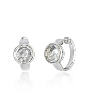 Neue Circle Huggie Earrings Earrings - Moritz Glik Ready to Ship diamonds