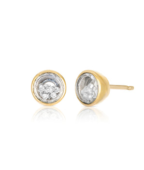 Neue Circle Stud Earrings Earrings - Moritz Glik Ready to Ship diamonds