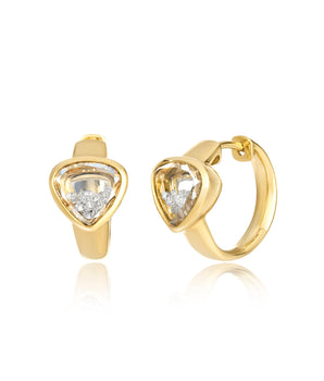 Neue Heart - ish Huggie Earrings Earrings - Moritz Glik Ready to Ship diamonds