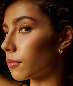 Neue Heart - ish Huggie Earrings Earrings - Moritz Glik Ready to Ship diamonds