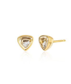 Neue Heart - ish Stud Earrings Earrings - Moritz Glik Ready to Ship diamonds