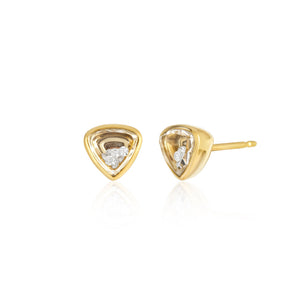Neue Heart - ish Stud Earrings Earrings - Moritz Glik Ready to Ship diamonds