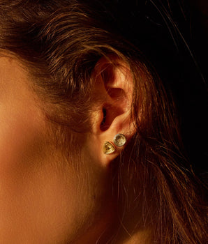 Neue Heart - ish Stud Earrings Earrings - Moritz Glik Ready to Ship diamonds