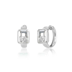 Neue Step - Cut Huggie Earrings Earrings - Moritz Glik Ready to Ship diamonds