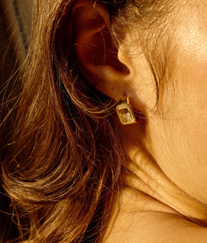 Neue Step - Cut Huggie Earrings Earrings - Moritz Glik Ready to Ship diamonds