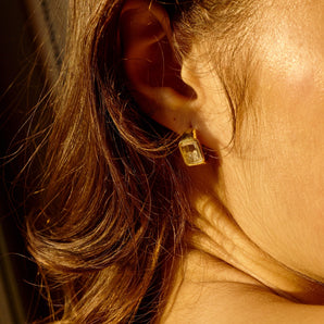 Neue Step - Cut Huggie Earrings Earrings - Moritz Glik Ready to Ship diamonds