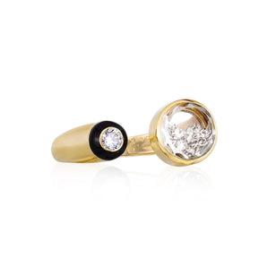 Orbita Enamel Ring Rings - Moritz Glik Enamel diamonds