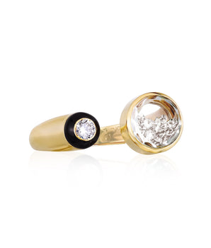 Orbita Enamel Ring Rings - Moritz Glik Enamel diamonds