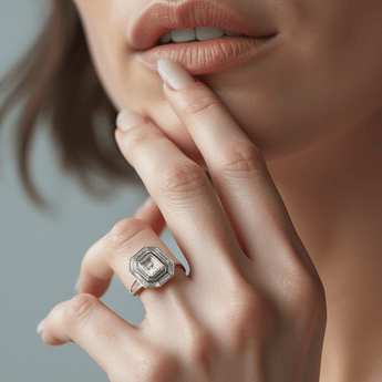 Portrait Diamond Shaker Ring Ring - Moritz Glik Ready to Ship diamonds