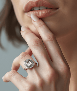 Portrait Diamond Shaker Ring Ring - Moritz Glik Ready to Ship diamonds