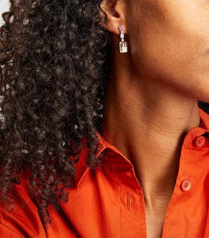 Purple Drops Shaker Earrings Earrings - Moritz Glik