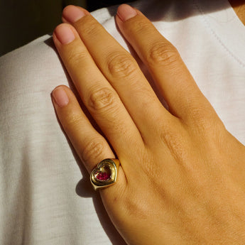 Afeto Signet Ring Ruby product_description_first_two_sentences - shop_name