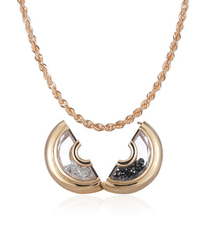 Roda 12 Lock Pendant Black & White Necklace - Moritz Glik rubies Ready to Ship