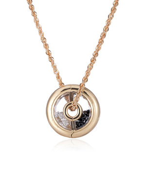 Roda 12 Lock Pendant Black & White Necklace - Moritz Glik rubies Ready to Ship