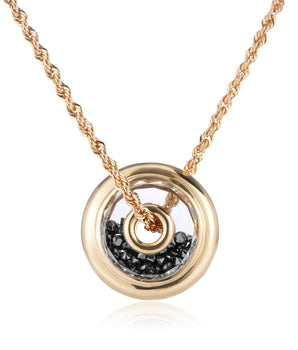 Roda 12mm Pendant Black Necklace - Moritz Glik diamonds