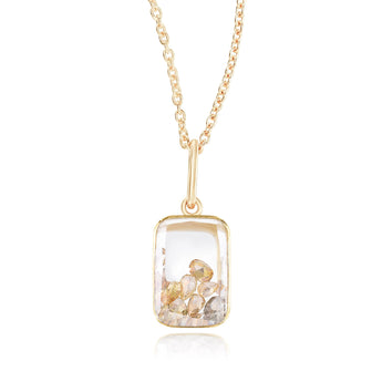 Ten Fourteen Necklace Petite Yellow Rose-Cut Necklaces - Moritz Glik diamonds Ready to Ship Core