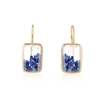 Ten Fourteen Petite Earrings Sapphire Earrings - Moritz Glik sapphires