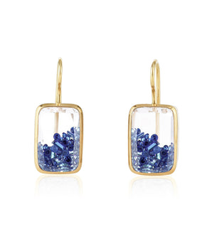 Ten Fourteen Petite Earrings Sapphire Earrings - Moritz Glik sapphires