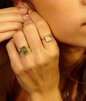 Ten Fourteen Petite East - West Ring - Moritz Glik Ready to Ship diamonds
