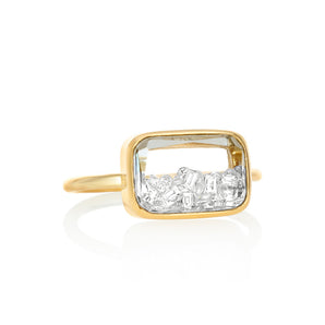 Ten Fourteen Petite East - West Ring - Moritz Glik Ready to Ship diamonds