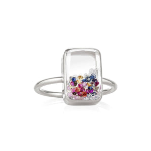 Ten Fourteen Petite Ring Confetti Rings - Moritz Glik Paraíba Tourmaline Ruby diamonds