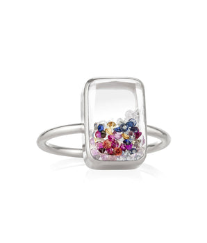 Ten Fourteen Petite Ring Confetti Rings - Moritz Glik Paraíba Tourmaline Ruby diamonds