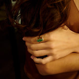 Ten Fourteen Ring Emerald Rose - Cut Rings - Moritz Glik Ready to Ship emeralds