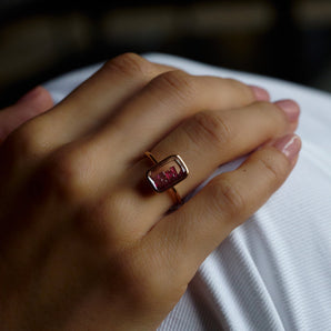 Ten Fourteen Ring Petite Ruby Rings - Moritz Glik Ruby Ready to Ship