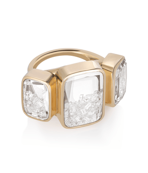 Ten Fourteen Triple Stack Rings - Moritz Glik diamonds Ready to Ship black diamond