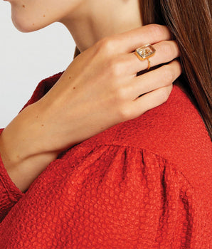 Ten Fourteen Yellow Rings - Moritz Glik Yellow Rose Cut diamonds