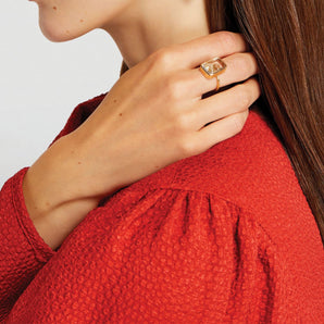 Ten Fourteen Yellow Rings - Moritz Glik Yellow Rose Cut diamonds