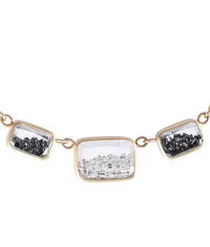 Triple Ten Fourteen Necklace Necklace - Moritz Glik diamonds Ready to Ship black diamond