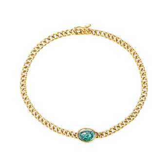 Unidinho Oval Bracelet Petite Emerald Bracelets - Moritz Glik emeralds