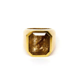 18k Gold and Rutilated Quartz Ring Rings - Moritz Glik Ready to Ship rutilated quartz Archived