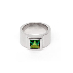18k White Gold and Tourmaline Ring Rings - Moritz Glik Ready to Ship Sale Archived