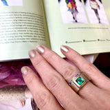 18k White Gold Band With Color Sapphires Rings - Moritz Glik Black Friday Sale Archived