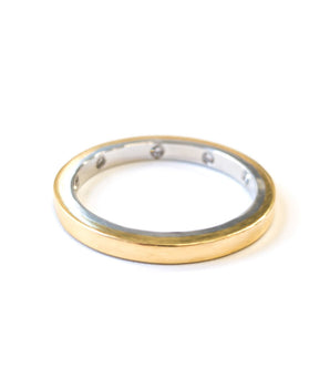 22k Gold and Platinum Diamonds Band Rings - Moritz Glik diamonds Ready to Ship Black Friday