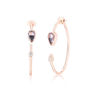 Cava Hoop Earrings Black & White Earrings - Moritz Glik Hoops Circo