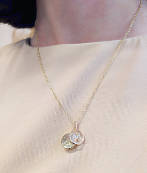Vitrô Initial Charm - Small Necklaces - Moritz Glik Charms Customize Yours black diamond