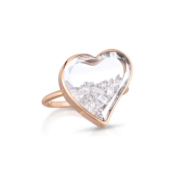 Afago Diamond Ring Rings - Moritz Glik Elos Heart diamonds