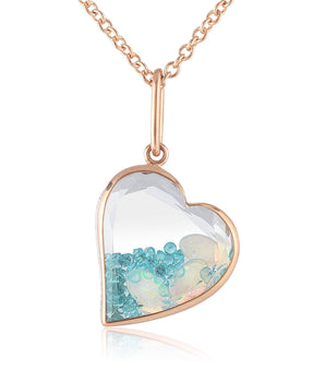 Afago Paraíba Pendant Necklaces - Moritz Glik Heart other gemstones Elos