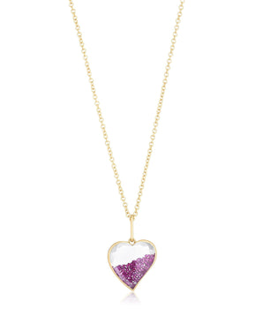 Afago Ruby Pendant Necklaces - Moritz Glik Heart rubies Elos